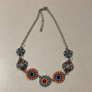 Costume Jewelry Necklace, Colorful beaded, Adjustable